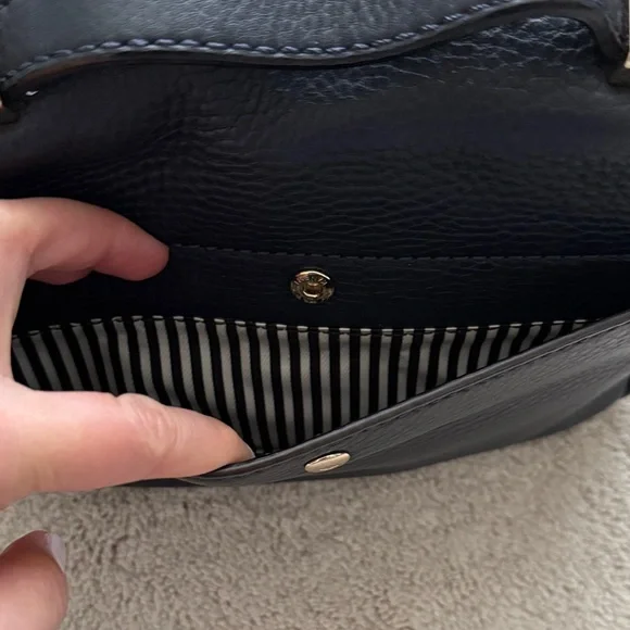 Kate Spade Navy Leather Satchel Bag - Picture 5 of 12